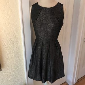 Black and Silver Shimmer Mini Dress